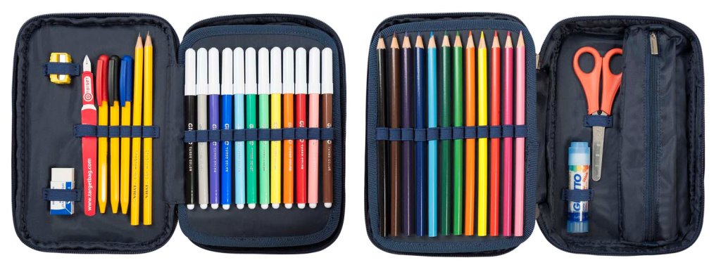 Пенал с канцтоварами Большие колеса  